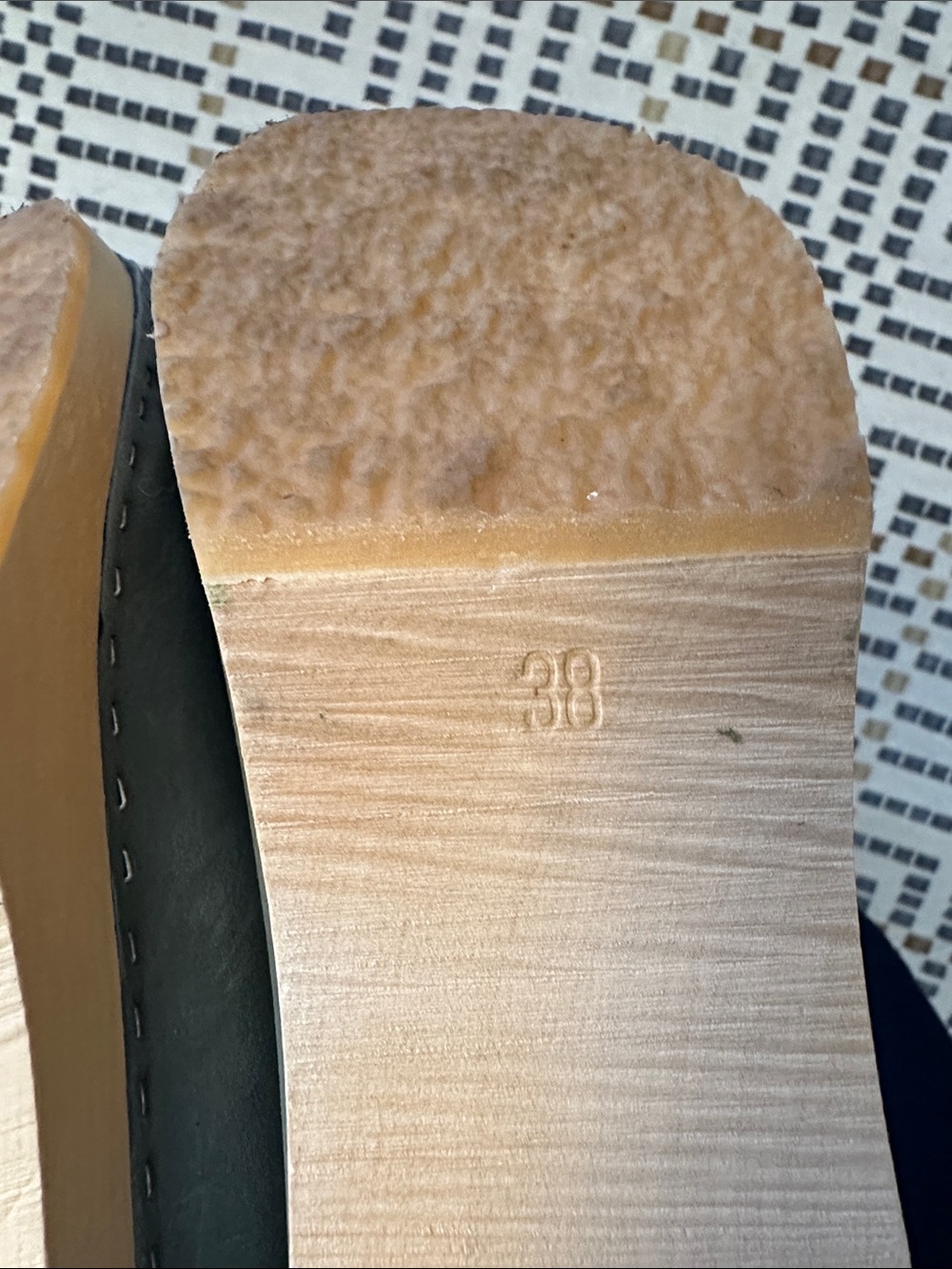 BRYR Jade Green mid heel Worker Clogs - Picture 7 of 9